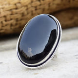 Black Zirconia Statement Ring
