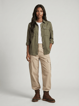 Women's Olive Military Shirt
