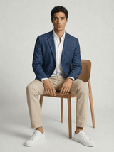 Classic Blue Tencel Blazer