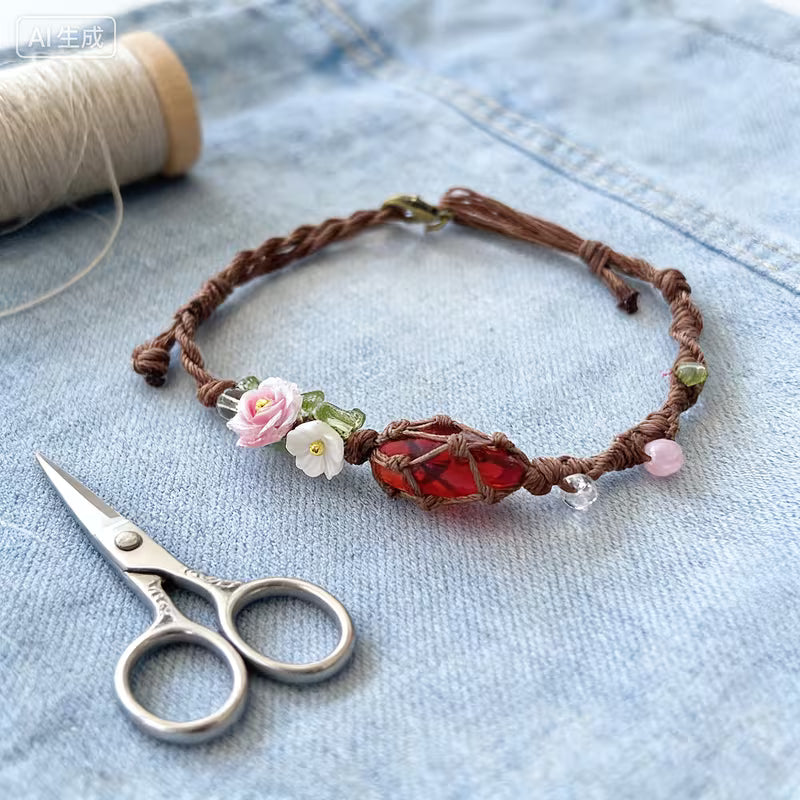 Bohemian Flower Crystal Bracelet