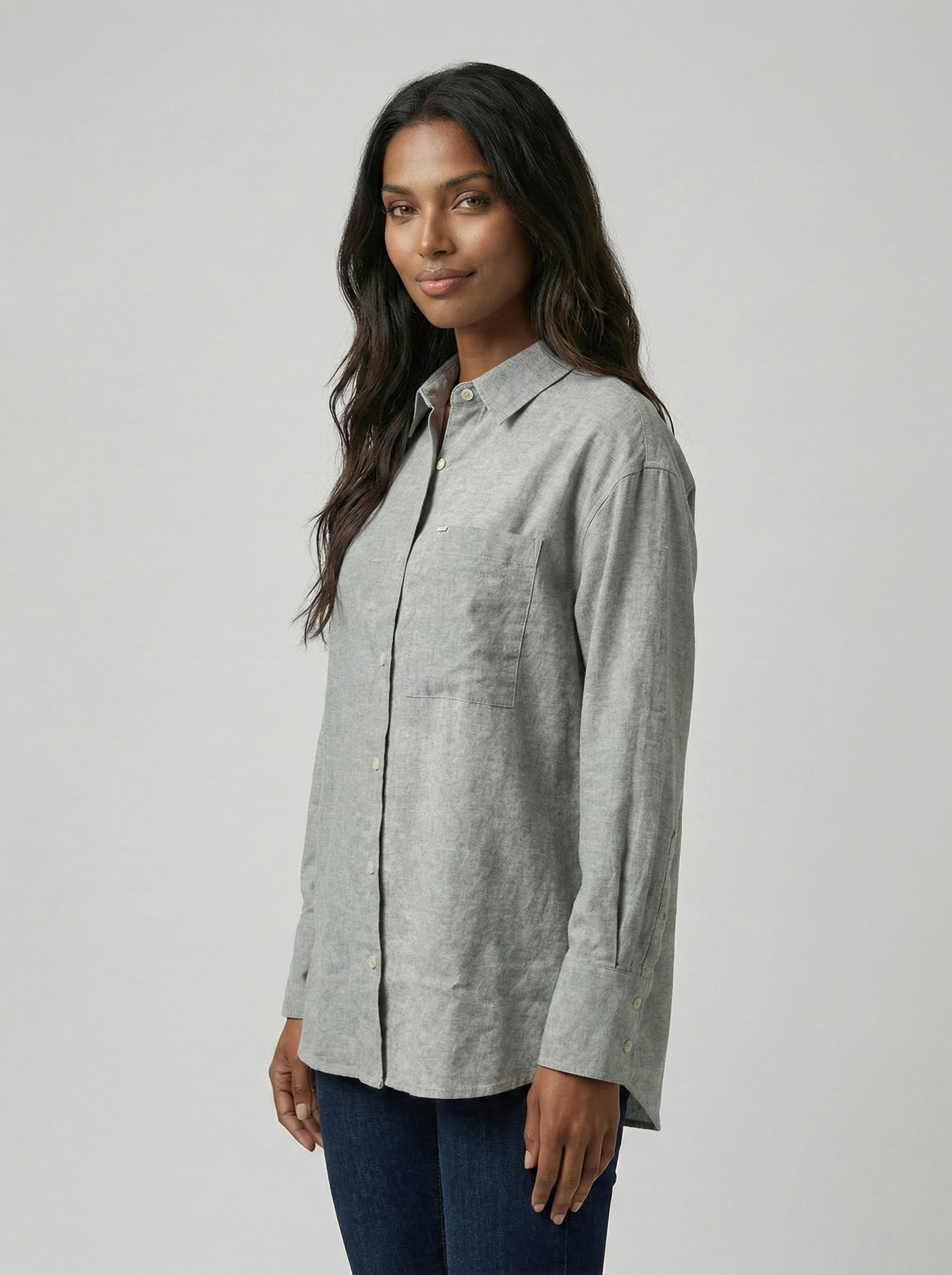 Heathered Linen loose Shirt