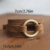Retro Geometric Adjustable Wrap Bracelet