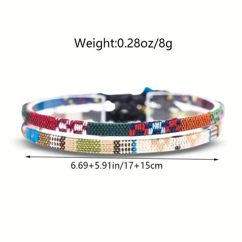 2PCS Bohemian Handwoven Adjustable Surf Anklet Set for Men & Women