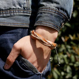 Retro Genuine Leather Woven Bracelet