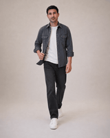 Men's Paper Cotton Carbon Wash Overshirt