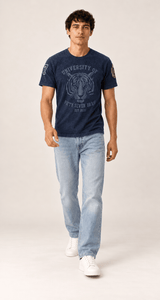 Men's 100% cotton True Denim Collegiate Tiger Tee