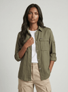 Women's Olive Military Shirt