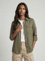 Women's Olive Military Shirt