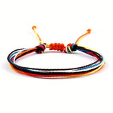 Ethnic Multi-Line Wax Thread Bracelet