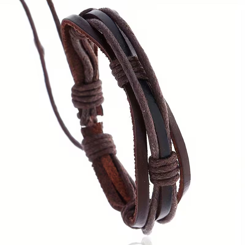 Vintage Multi-Layer Cowhide Leather Bracelet