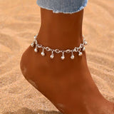 Minimalist Crystal Bell Beach Anklet