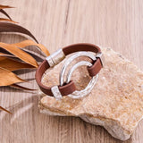 Retro Double Layer Leather Bracelet