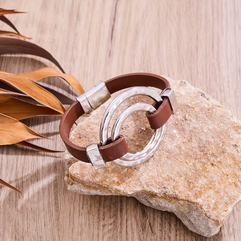 Retro Double Layer Leather Bracelet