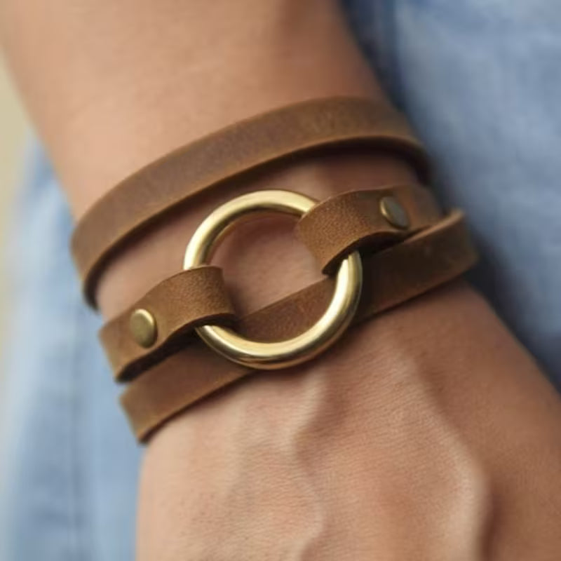 Retro Geometric Adjustable Wrap Bracelet