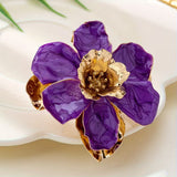 Minimal Floral Oil Drop Ring