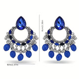 Retro Tassel Agate Drop Earrings