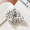 White & BlackPolka Dot Scrunchie