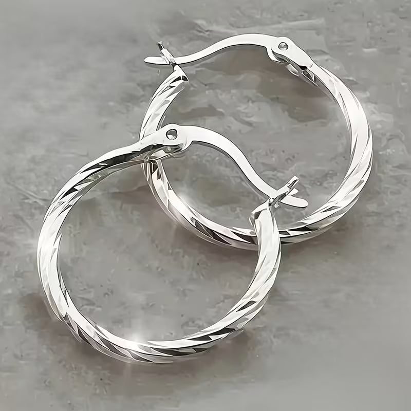 Hypoallergenic Steel Hoop Earrings