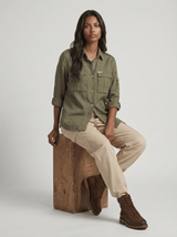 Women's Olive Military Shirt