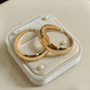 Minimalist Oversized Metallic Hoop Earrings