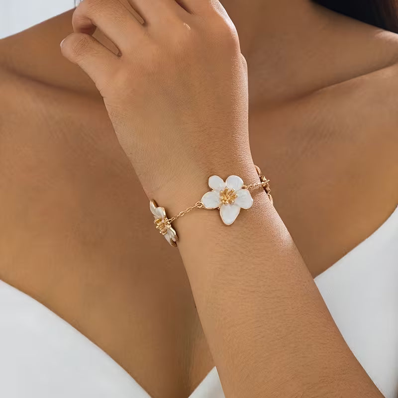 Five-Petal Flower Bracelet – Summer Boho Women's Jewelry