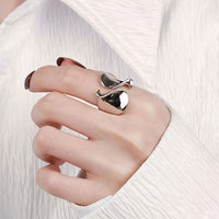 A Minimalist Style Silvery Ring for Women