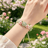 Handwoven Floral Adjustable Bracelet