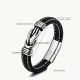 Men's Faux Leather Gift Bracelet