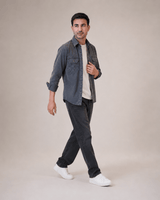 Men's Paper Cotton Carbon Wash Overshirt