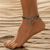 Colorful Rice Bead Tassel Anklet