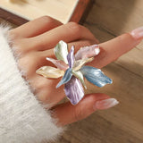 Hand-Painted Floral Ring