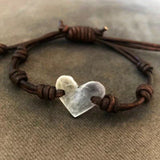 Vintage Bohemian Heart Leather Bracelet