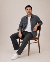 Men's Paper Cotton Carbon Wash Overshirt