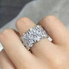 Luxury Zirconia Petal Band Ring