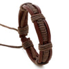 Black Braided Faux Leather Wrap Bracelet