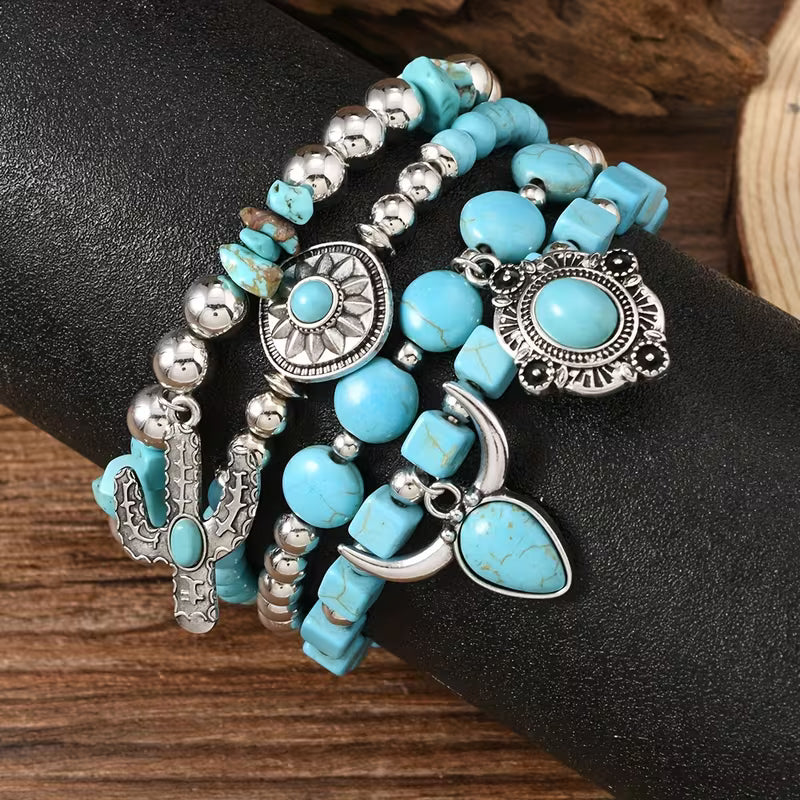 Turquoise Beaded Stacking Bracelet