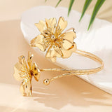 Vintage Gold Floral Wrap Bracelet