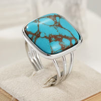 Vintage Synthesis Turquoise Copper Ring