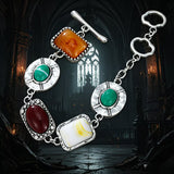 Bohemian Multi-Stone Beeswax Texture Bracelet