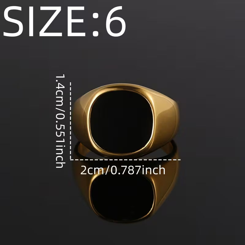 Minimalist Enamel Copper Fashion Ring