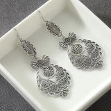 Vintage Bohemian Floral Pendant Earrings