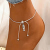 Minimalist Fish Charm Anklet – Boho Ocean-Inspired Beach Jewelry