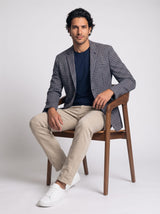 Men’s 100% Cotton Checkered Blazer