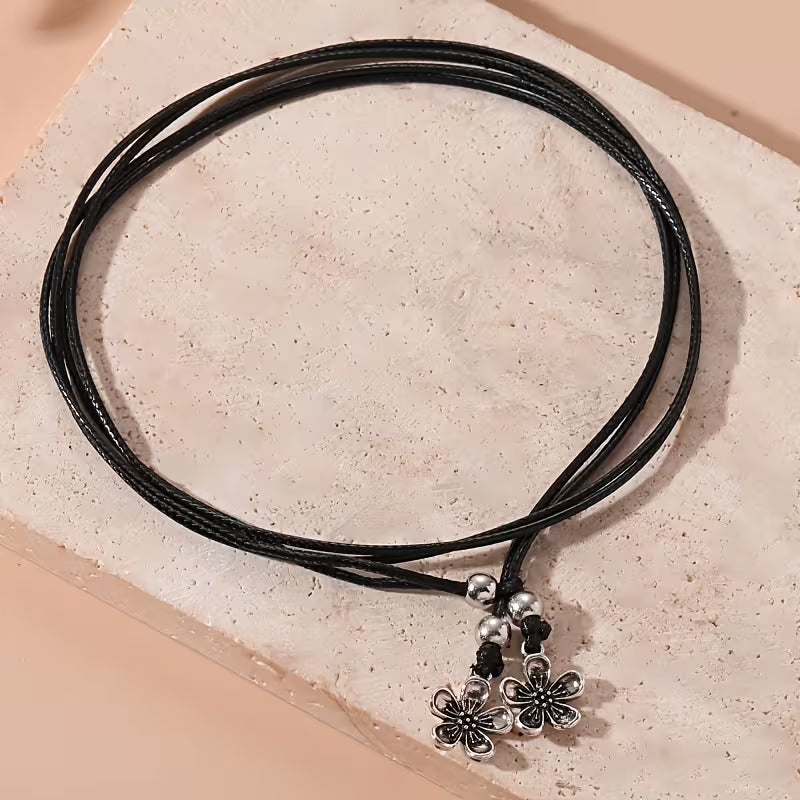 Retro Bohemian Multi-Layer Leather Anklet