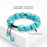 Natural Turquoise Adjustable Beaded Bracelet