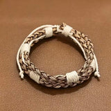 Vintage Unisex PU Leather Braided Bracelet