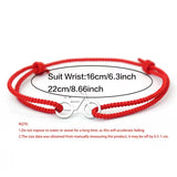 Men's Red Braided Charm Bracelet