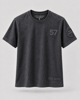 Men’s Sanded Cotton Tee with HD Print & Badge