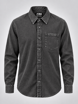 Men's 100% cotton vintage washed shirt