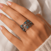 Elegant Synthetic Turquoise Statement Ring